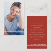 永遠にハートの写真葬記念カード 名刺 (正面/裏面)