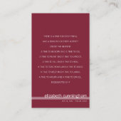 永遠にハートの写真葬記念カード 名刺 (裏面)