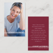 永遠にハートの写真葬記念カード 名刺 (正面/裏面)