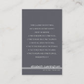 永遠にハートの写真葬記念カード 名刺 (裏面)