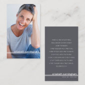 永遠にハートの写真葬記念カード 名刺 (正面/裏面)