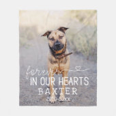 『永遠にハートの写真』 フリースブランケット (正面)