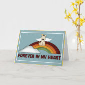 永遠にハートペット悔やみや弔慰グリーティングカード カード (黄色い花)