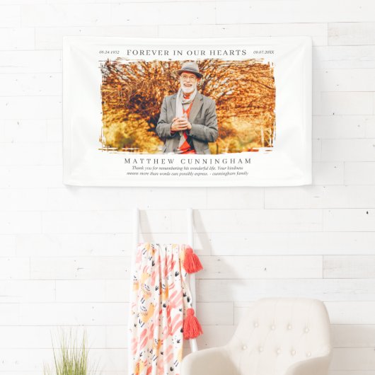 永遠にハート記念モダンシンプル 横断幕 (インサイチュ)