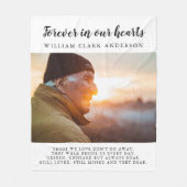 『永遠にハート』 フリースブランケット (正面)