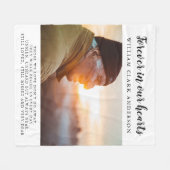 『永遠にハート』 フリースブランケット (正面(横))