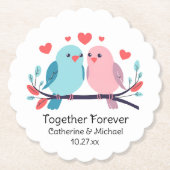 永遠にバレンタインデーを一緒に愛結婚する ペーパーコースター (正面)