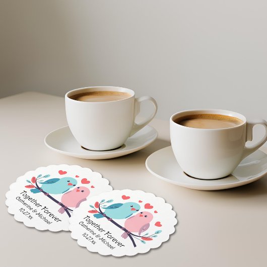 永遠にバレンタインデーを一緒に愛結婚する ペーパーコースター