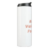 永遠にバレンタインデータイポグラフィデザインの要素。 タンブラー (回転左)