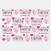 永遠にパーソナライズされた施す ラッピングペーパーシート (正面)