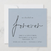 永遠にブルースクエアに決定された日付を保存 ノートカード (正面)