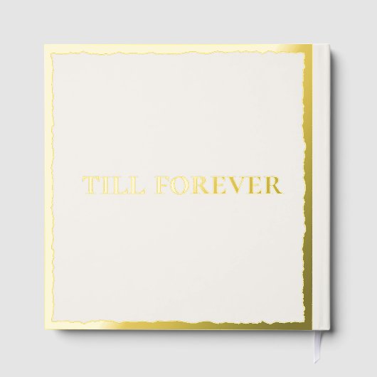 永遠にミセスが | ラックス金ゴールドエッジベージュ色結婚ズ ゲストブック (裏面)