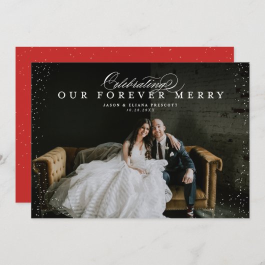 永遠にメリー新エレガントしい写真 シーズンカード (正面/裏面)