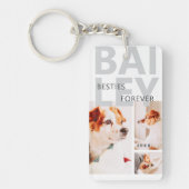 永遠にモダン3はっきりした枚の写真コラージュ キーホルダー (正面)