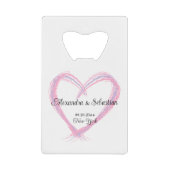 永遠に一緒にウェディングパーティー好きドリンク クレジットカード栓抜き (正面)