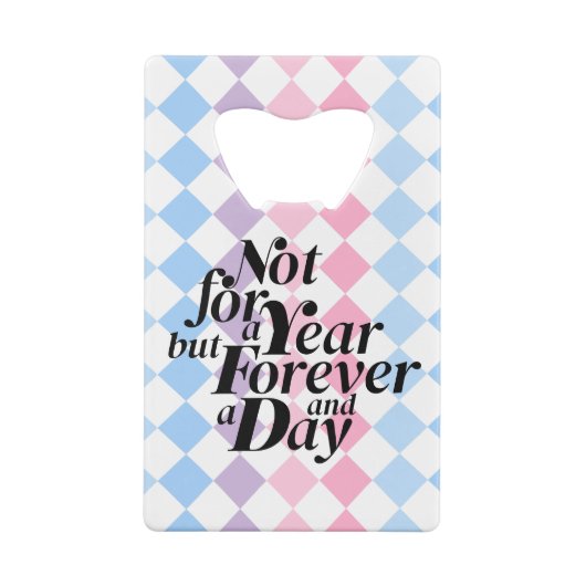 永遠に一緒にウェディングパーティー好きドリンク クレジットカード栓抜き (裏面)