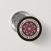 永遠に一緒にハートの配列バレンタイン 缶バッジ (正面&裏面)