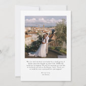 永遠に一緒にヴィンテージエレガンスホワイト結婚ズ 案内状 (裏面)