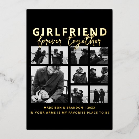 永遠に一緒に写真 箔シーズンカード (正面)