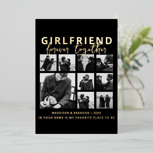 永遠に一緒に写真 箔シーズンカード (立ち正面)