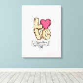 永遠に一緒に引用文 キャンバスプリント (インサイチュ (ウッドフロア))