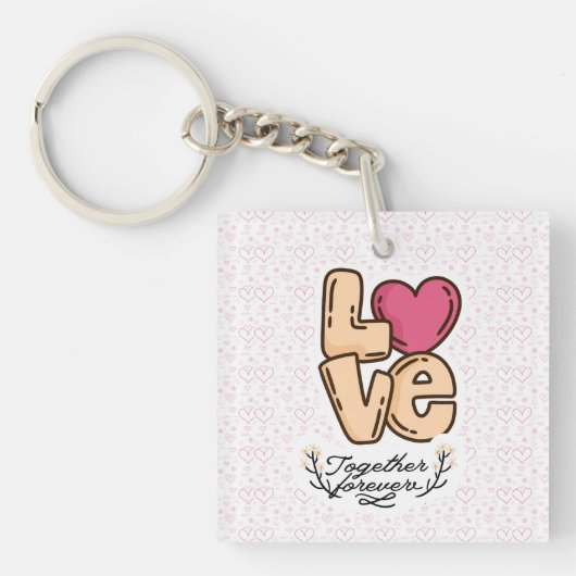 永遠に一緒に引用文 キーホルダー (正面)