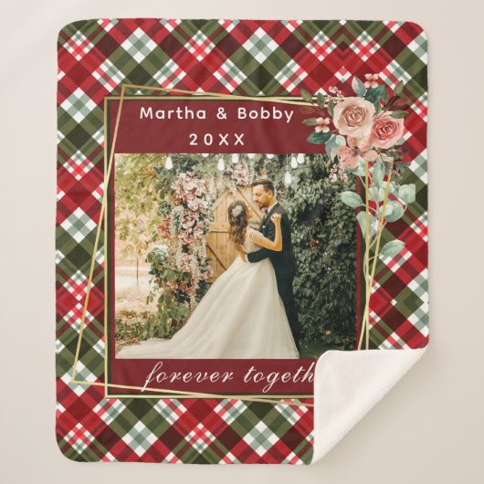 永遠に一緒に彼女の写真 シェルパブランケット (正面)