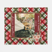 永遠に一緒に彼女の写真 フリースブランケット (正面(横))