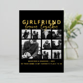 永遠に一緒に彼女の写真 箔シーズンカード (立ち正面)