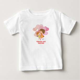 永遠に一緒に愛 – ベビーTシャツデザイン ベビーTシャツ