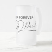 永遠に一緒に新婦パーソナライズされたと新郎 フロストグラスビールジョッキ (正面右)