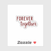 永遠に一緒に赤い文字バレンタイン シール (シート)