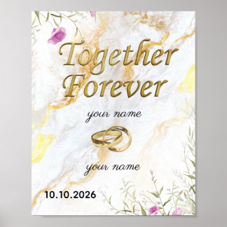 永遠に一緒に | オーダーメイドの結婚式&記念日 ポスター