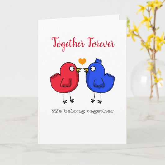 永遠に一緒に カード (黄色い花)