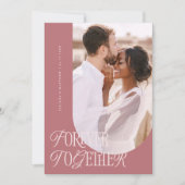 永遠に一緒に ビンテージエレガンス ピンク 結婚式 案内状 (正面)