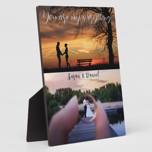 永遠に一緒カスタマイズに: 2回記念撮影 フォトプラーク (側面)