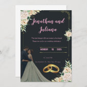 永遠に一緒 – サラとアフメドの結婚式 案内状 (正面/裏面)