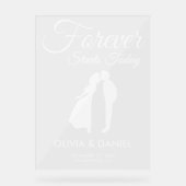 永遠に今日の歓迎結婚を始める アクリルサイン (正面)