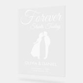 永遠に今日の歓迎結婚を始める アクリルサイン (傾斜)