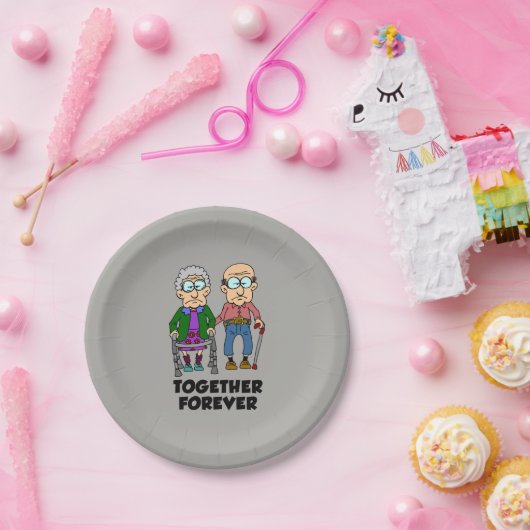 永遠に古いカップルの記念日のプレート ペーパープレート (パーティー)