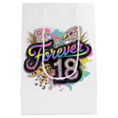 永遠に可愛い18誕生日レディーズ ミディアムペーパーバッグ (裏面)