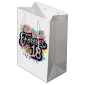 永遠に可愛い18誕生日レディーズ ミディアムペーパーバッグ (裏面アングル)