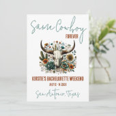 永遠に同じカウボーイ!バチェロレッテ週末パーティー 招待状 (スタンド正面)