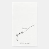 永遠に名前の紙結婚ナプキン (正面)