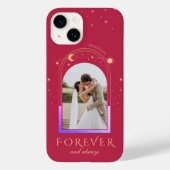永遠に変わらぬ愛の誓い 結婚式 マゼンタ色の天体写真 Case-Mate iPhoneケース (裏面)