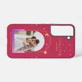 永遠に変わらぬ愛の誓い 結婚式 マゼンタ色の天体写真 SAMSUNG GALAXYケース (裏面横)