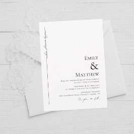 永遠に始まるミニマリスト結婚式招待状 招待状