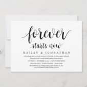 永遠に始まる結婚の駆け落ちパーティー 招待状 (正面)