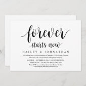 永遠に始まる結婚の駆け落ちパーティー 招待状 (正面/裏面)