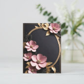 永遠に始まる：絶妙な結婚式招待状 ポストカード (スタンド正面)